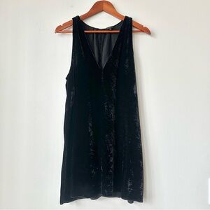 ARITZIA | CRUSHED VELVET TUNIC TENT SHIFT A-LINE SLEEVELESS DRESS KEYHOLE